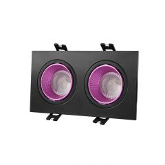 DK3072-BK+PI Встраиваемый светильник, IP 20, 10 Вт, GU5.3, LED, черный/розовый, пластик в Югорске - yugorsk.mebel24.online | фото