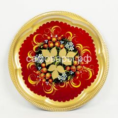 Электрический самовар "Рюмка" 3 литра в наборе №1 с росписью "Хохлома на красном" в Югорске - yugorsk.mebel24.online | фото 3