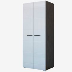 Фиеста №3 Шкаф с полками (Венге/Белый глянец) в Югорске - yugorsk.mebel24.online | фото