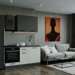 Кухонный гарнитур Лофт 1600 (Стол. 26мм) в Югорске - yugorsk.mebel24.online | фото