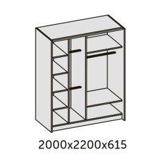 ИННЭС-5 Шкаф-купе 2-х дв. 2000 (2дв. Ф4 - венге вставка зеркало) в Югорске - yugorsk.mebel24.online | фото 2