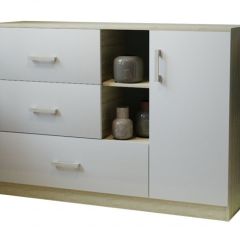 Комод К-3.1 (Дуб сонома/Белый жемчуг) в Югорске - yugorsk.mebel24.online | фото