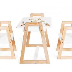 Комплект детской мебели стол и  два стула Я САМ "Лофт-Дуо" (Белый) в Югорске - yugorsk.mebel24.online | фото