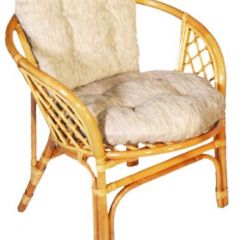 Кресло Багама, подушки светлые обычные шенил (Мёд) в Югорске - yugorsk.mebel24.online | фото 1