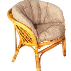 Кресло Багама, подушки светлые полные шенил (Мёд) в Югорске - yugorsk.mebel24.online | фото