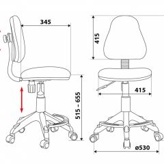 Кресло детское Бюрократ KD-4-F/PENCIL-GN зеленый карандаши в Югорске - yugorsk.mebel24.online | фото 3