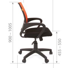 Кресло для оператора CHAIRMAN 696 black (ткань TW-11/сетка TW-06) в Югорске - yugorsk.mebel24.online | фото 5