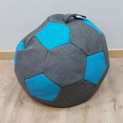 Кресло-мешок Мяч S (Savana Grey-Neo Azure) в Югорске - yugorsk.mebel24.online | фото