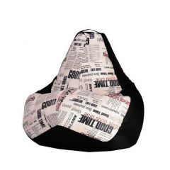 Кресло-мешок XL Газета-Black в Югорске - yugorsk.mebel24.online | фото 1