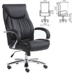Кресло офисное BRABIX "Advance EX-575" (хром/экокожа/черное) 531825 в Югорске - yugorsk.mebel24.online | фото