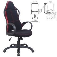 Кресло офисное BRABIX PREMIUM "Force EX-516" (ткань черное/вставки красные) 531571 в Югорске - yugorsk.mebel24.online | фото
