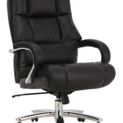 Кресло офисное BRABIX PREMIUM "Bomer HD-007" (рециклированная кожа, хром, черное) 531939 в Югорске - yugorsk.mebel24.online | фото
