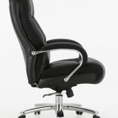 Кресло офисное BRABIX PREMIUM "Bomer HD-007" (рециклированная кожа, хром, черное) 531939 в Югорске - yugorsk.mebel24.online | фото 3