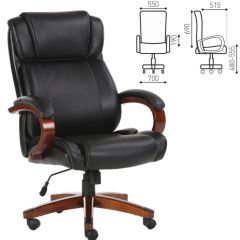 Кресло офисное BRABIX PREMIUM "Magnum EX-701" (дерево, рециклированная кожа, черное) 531827 в Югорске - yugorsk.mebel24.online | фото 2