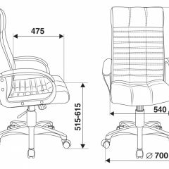 Кресло руководителя Бюрократ KB-10WALNUT/B/LEATH в Югорске - yugorsk.mebel24.online | фото 4