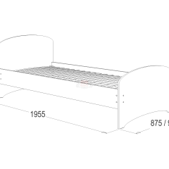 Кровать-4 одинарная (900*1900) в Югорске - yugorsk.mebel24.online | фото 2