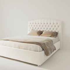 Кровать Берлин без основания 1200 (экокожа белая) в Югорске - yugorsk.mebel24.online | фото