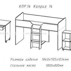 КАПРИЗ-14 Кровать 800 двухъярусная без рисунка в Югорске - yugorsk.mebel24.online | фото 2