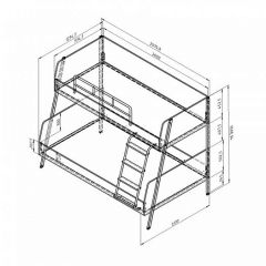 Кровать двухъярусная Дельта Лофт-20.02.04 Белый в Югорске - yugorsk.mebel24.online | фото 2