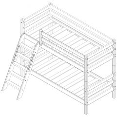 Кровать низкая с наклонной лестницей Соня (Вариант 12) в Югорске - yugorsk.mebel24.online | фото 4