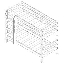 Кровать низкая с прямой лестницей Соня (Вариант 11) в Югорске - yugorsk.mebel24.online | фото 4