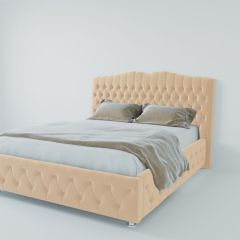 Кровать Нягань с ПМ 1400 (экокожа бежевая) в Югорске - yugorsk.mebel24.online | фото 2