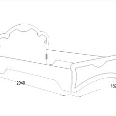 Кровать Ольга-10 МДФ (1600) без основания в Югорске - yugorsk.mebel24.online | фото 2