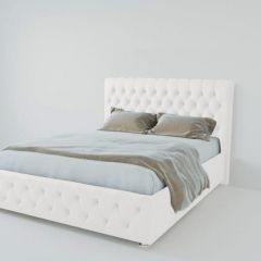 Кровать Версаль 1400 без основания (экокожа белый) в Югорске - yugorsk.mebel24.online | фото
