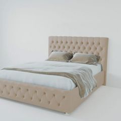 Кровать Версаль 1600 без основания (велюр светло серый) в Югорске - yugorsk.mebel24.online | фото