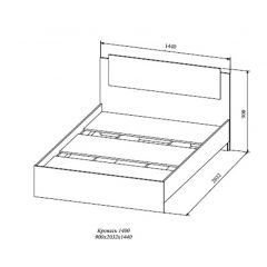 СОФИ СКР1400.1Кровать 1400 в Югорске - yugorsk.mebel24.online | фото 2