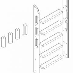 Кровать Сонечка 2-х ярусная (модульная) в Югорске - yugorsk.mebel24.online | фото 12