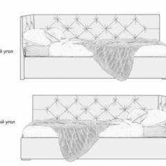 Кровать угловая Лилу интерьерная +основание (120х200) в Югорске - yugorsk.mebel24.online | фото 2