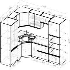 Кухонный гарнитур Адажио оптима 1800х2400 мм в Югорске - yugorsk.mebel24.online | фото 2