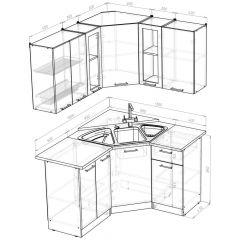 Кухонный гарнитур Лариса оптима 2 1500х1300 мм в Югорске - yugorsk.mebel24.online | фото 2