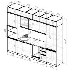 Кухонный гарнитур Лоретта люкс 3000 мм в Югорске - yugorsk.mebel24.online | фото 2