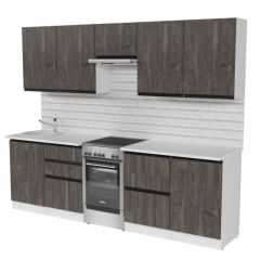 Кухонный гарнитур Ноктюрн мега 2500 мм в Югорске - yugorsk.mebel24.online | фото 4
