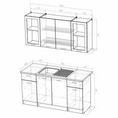 Кухонный гарнитур Сабрина стандарт 1600 в Югорске - yugorsk.mebel24.online | фото 3