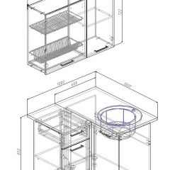 Кухонный гарнитур угловой Вегас 1000*1000 (Стол. 26мм) в Югорске - yugorsk.mebel24.online | фото 2