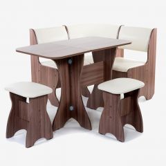 ТЮЛЬПАН МИНИ Кухонный уголок (кожзам-Борнео крем) в Югорске - yugorsk.mebel24.online | фото 3