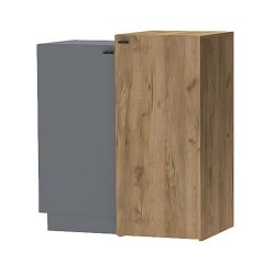 Квадро К-2 Комод 2дв (ЛДСП Графит/дуб крафт золотой) в Югорске - yugorsk.mebel24.online | фото