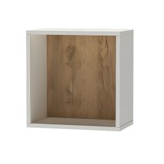 Квадро ПЛ-1 Полка (ЛДСП миндаль/дуб крафт золотой) в Югорске - yugorsk.mebel24.online | фото