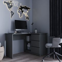 МОРИ МС-16 Стол угловой УНИ (графит) в Югорске - yugorsk.mebel24.online | фото