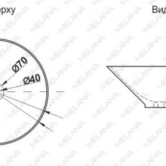 Накладная раковина melana mln-7020-b1+b18 (t4006hb1+b18 ) (сине-черная) в Югорске - yugorsk.mebel24.online | фото 2