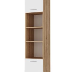 ИТАЛИЯ П-400 Пенал 2 дв. (Дуб сонома/Белый глянец) в Югорске - yugorsk.mebel24.online | фото
