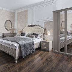 Шкаф 5-ти ств с зеркалами Мокко (серый камень) в Югорске - yugorsk.mebel24.online | фото 4