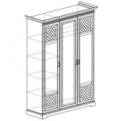 Шкаф для одежды 3-дверный №800 Парма кремовый белый в Югорске - yugorsk.mebel24.online | фото 2