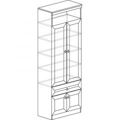 Шкаф для посуды №612 Инна Денвер темный в Югорске - yugorsk.mebel24.online | фото 3