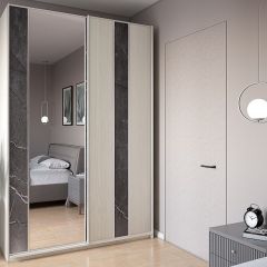 Шкаф-купе 1300 серии SILVER S3+S4+B2+PL4 (2 ящика+F обр.штанга) профиль «Серебро» в Югорске - yugorsk.mebel24.online | фото