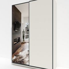 Шкаф-купе 1400 серии SOFT D1+D3+B2+PL1 (2 ящика+1штанга) профиль «Графит» в Югорске - yugorsk.mebel24.online | фото