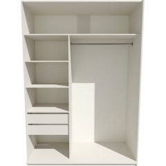 Шкаф-купе 1400 серии SOFT D1+D3+B2+PL1 (2 ящика+1штанга) профиль «Графит» в Югорске - yugorsk.mebel24.online | фото 2